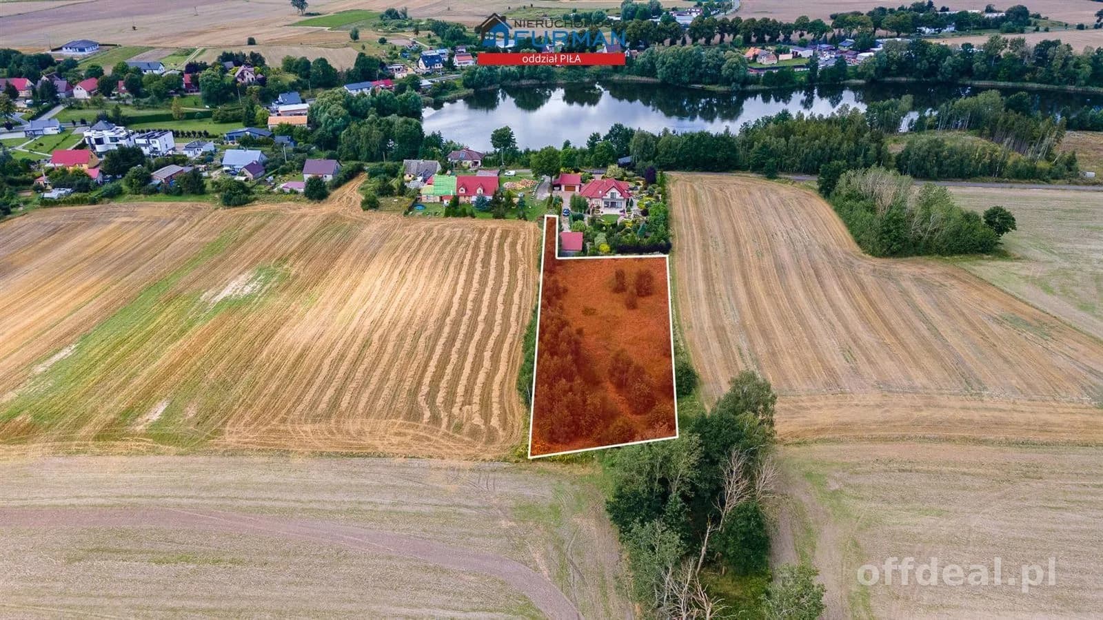 Działka 3600m w Dobinie, blisko jeziora