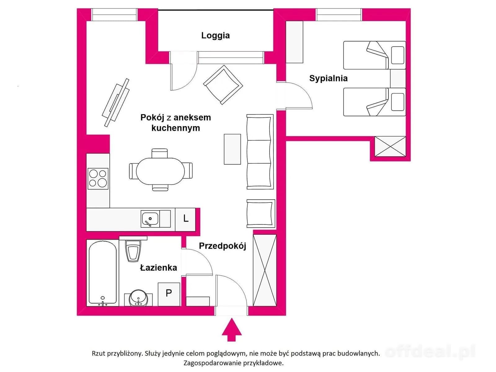 appartement à vendre à Grzybowo, Osiedle Bałtyk | 2 pièces | 55,7 m²