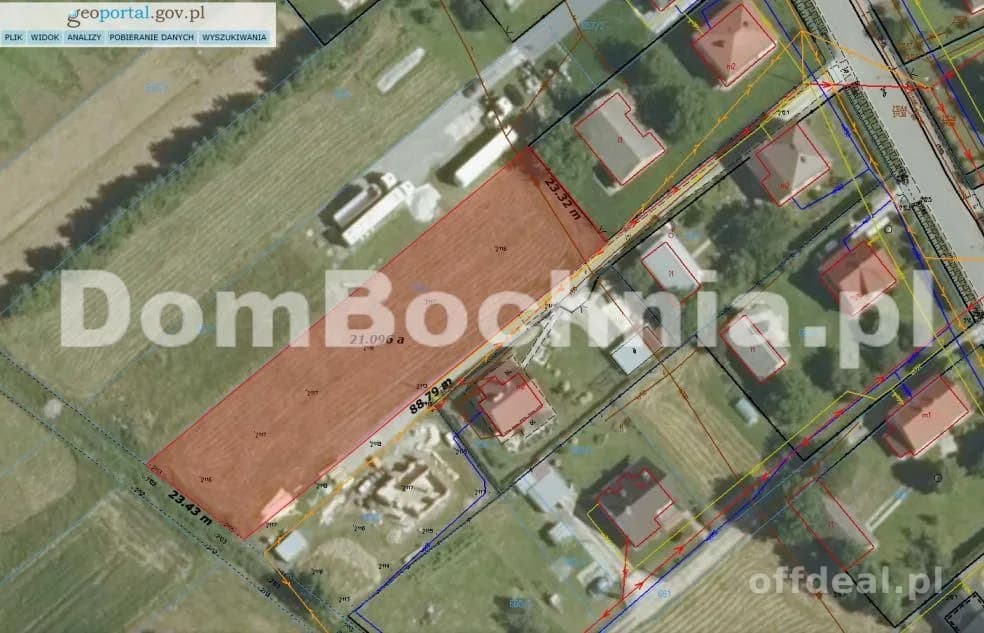 Maszkienice koło Brzeska 21 ar w 2ga linia media