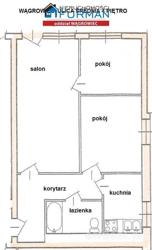 3-room apartment for sale in Wągrowiec