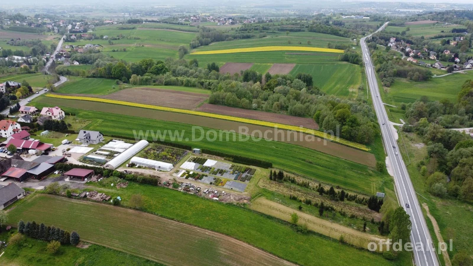 Łapczyca 99ar działka budowlana przy drodze