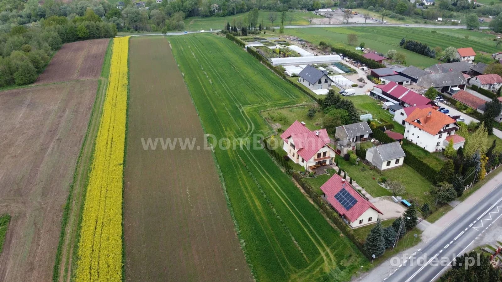 Łapczyca 99ar działka budowlana przy drodze