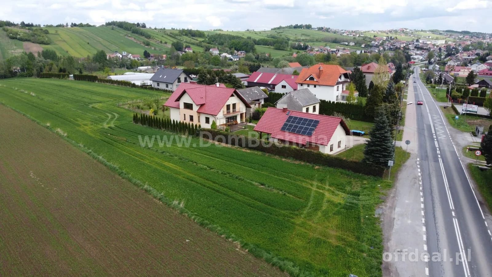 Łapczyca 99ar działka budowlana przy drodze