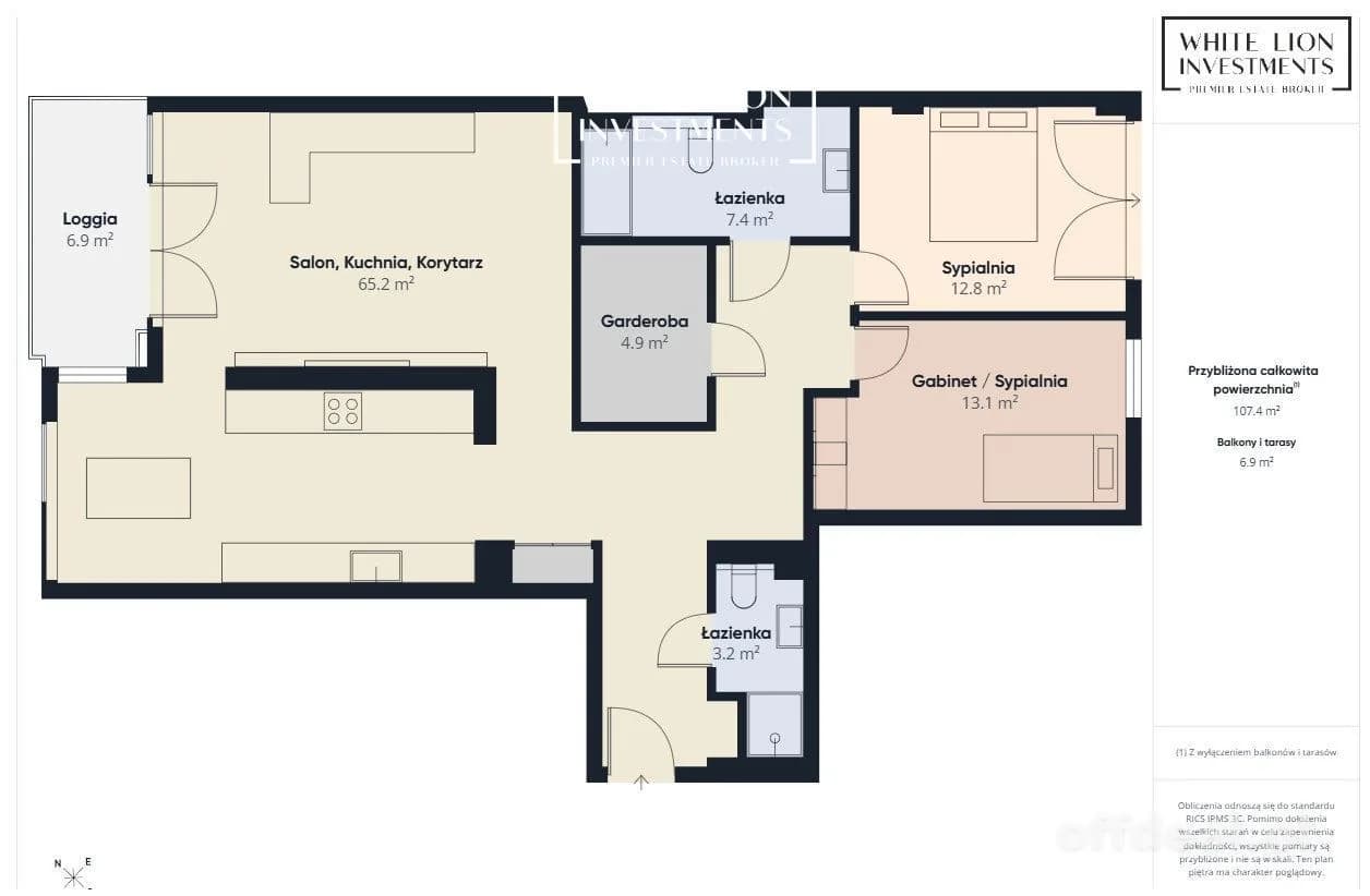 108 m² Wilanów | 3 pokoje, 2 łazienki, 2 garaże