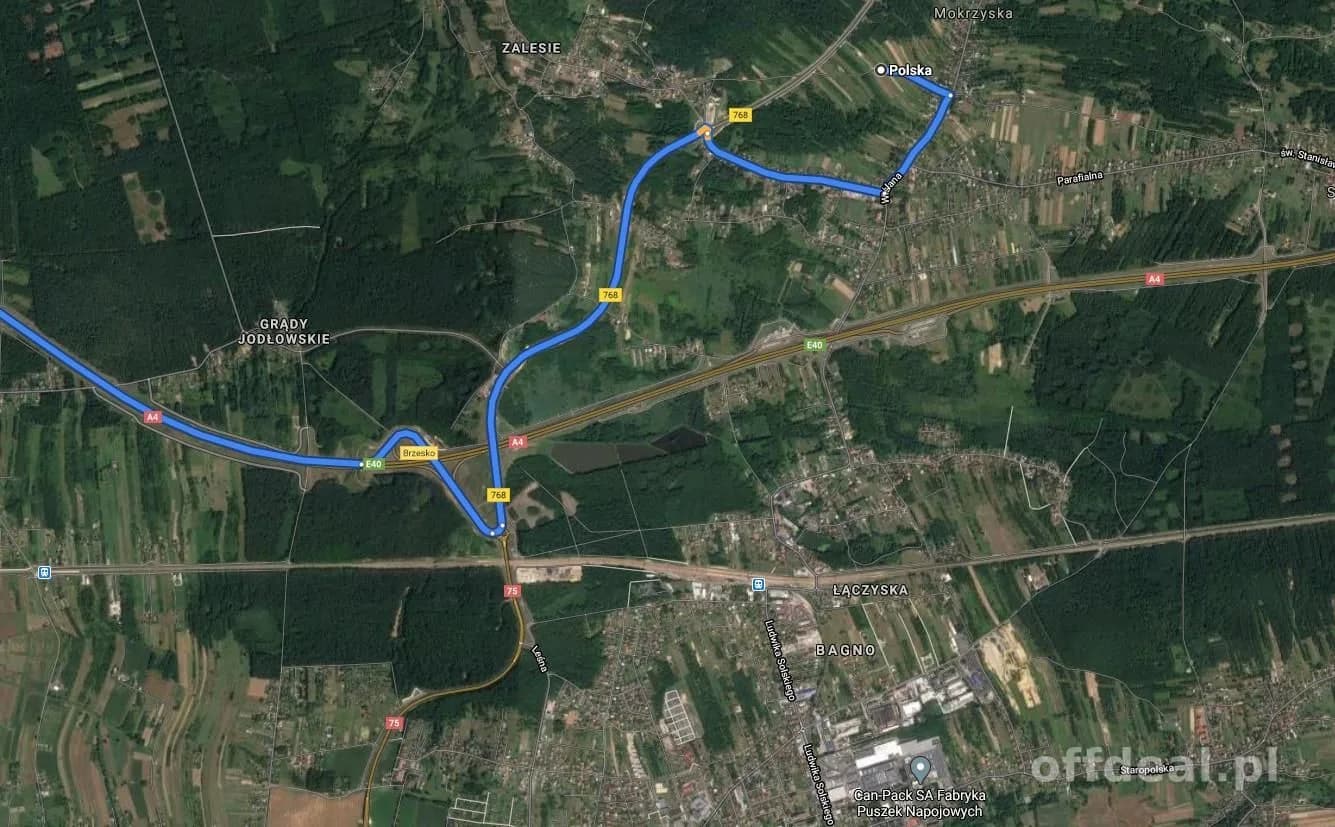 Budowlana działka 35ar Mokrzyska blisko Brzeska