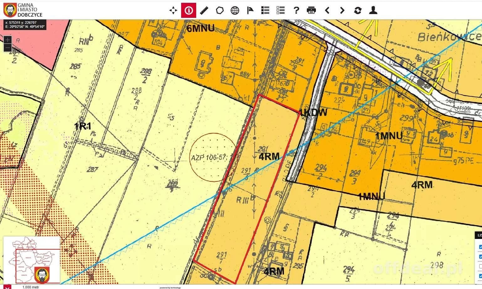 Działka 60ar okolice Dobczyc Bieńkowice