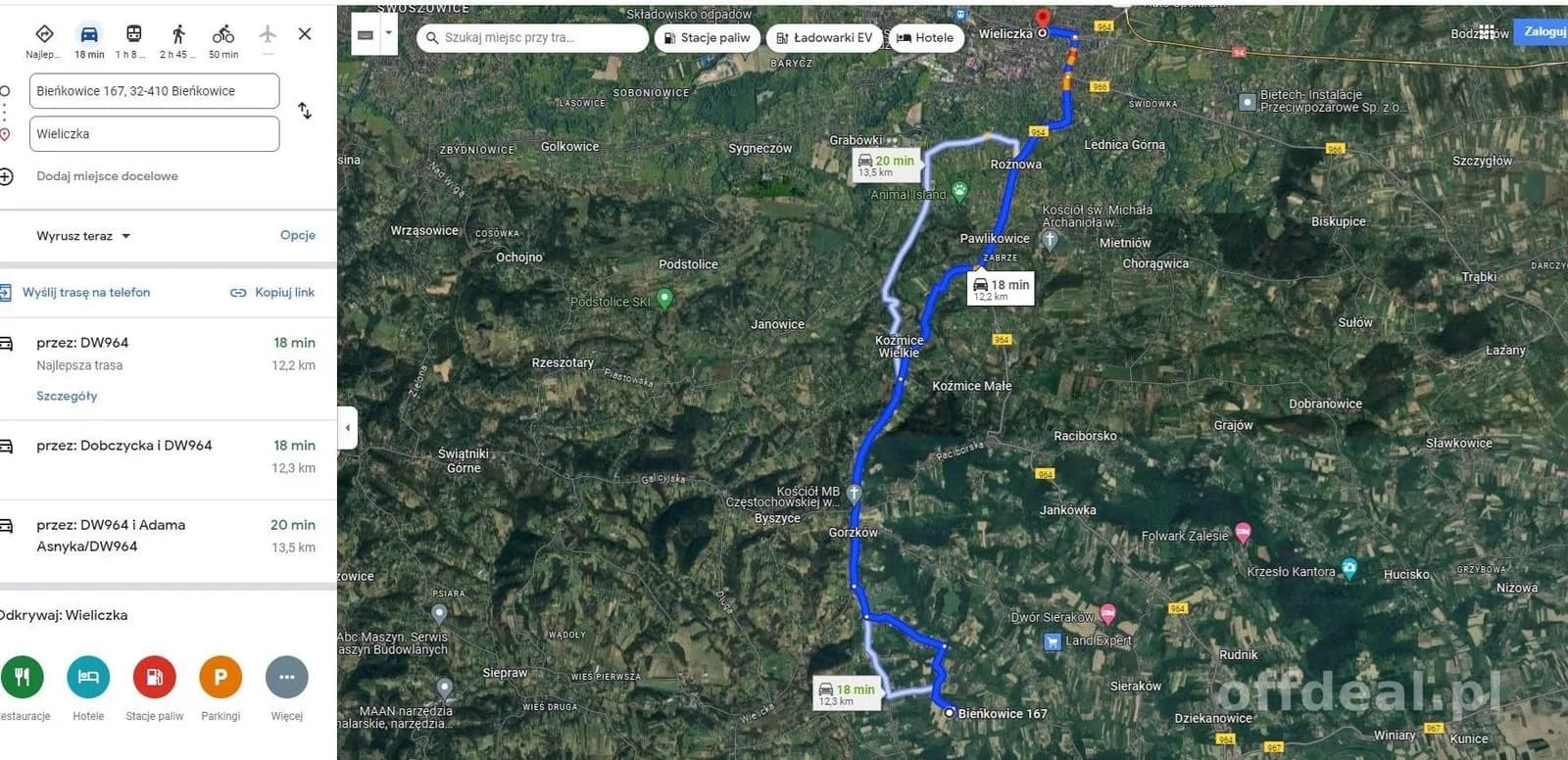 Działka 60ar okolice Dobczyc Bieńkowice