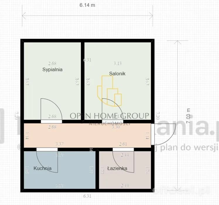 Zdjęcie 9: Mieszkanie, 2 pokoje, 42 m², Wrocław