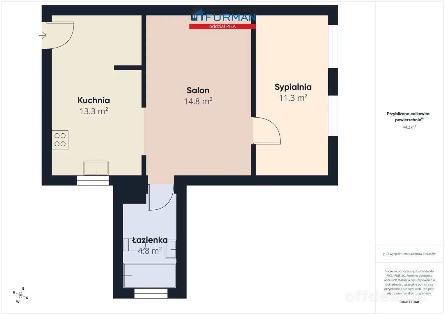 Zdjęcie 20: Mieszkanie, 2 pokoje, 45 m², Chodzież