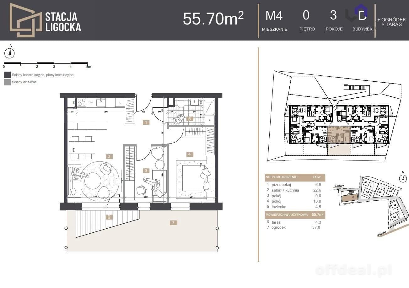 NOWE MIESZKANIA. 4 POKOJE! OGÓRDEK 37,8m2