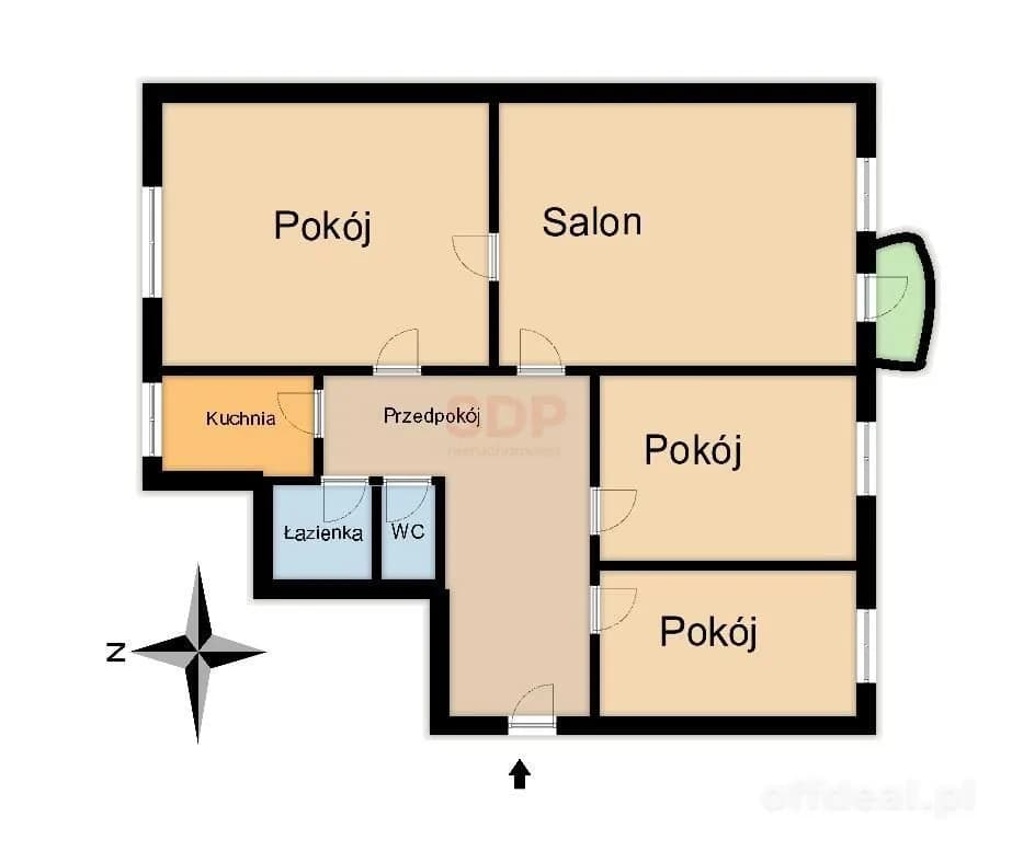 4-Zimmer Wohnung zum Verkauf in Wrocław, Śródmieście | 85,51 m²