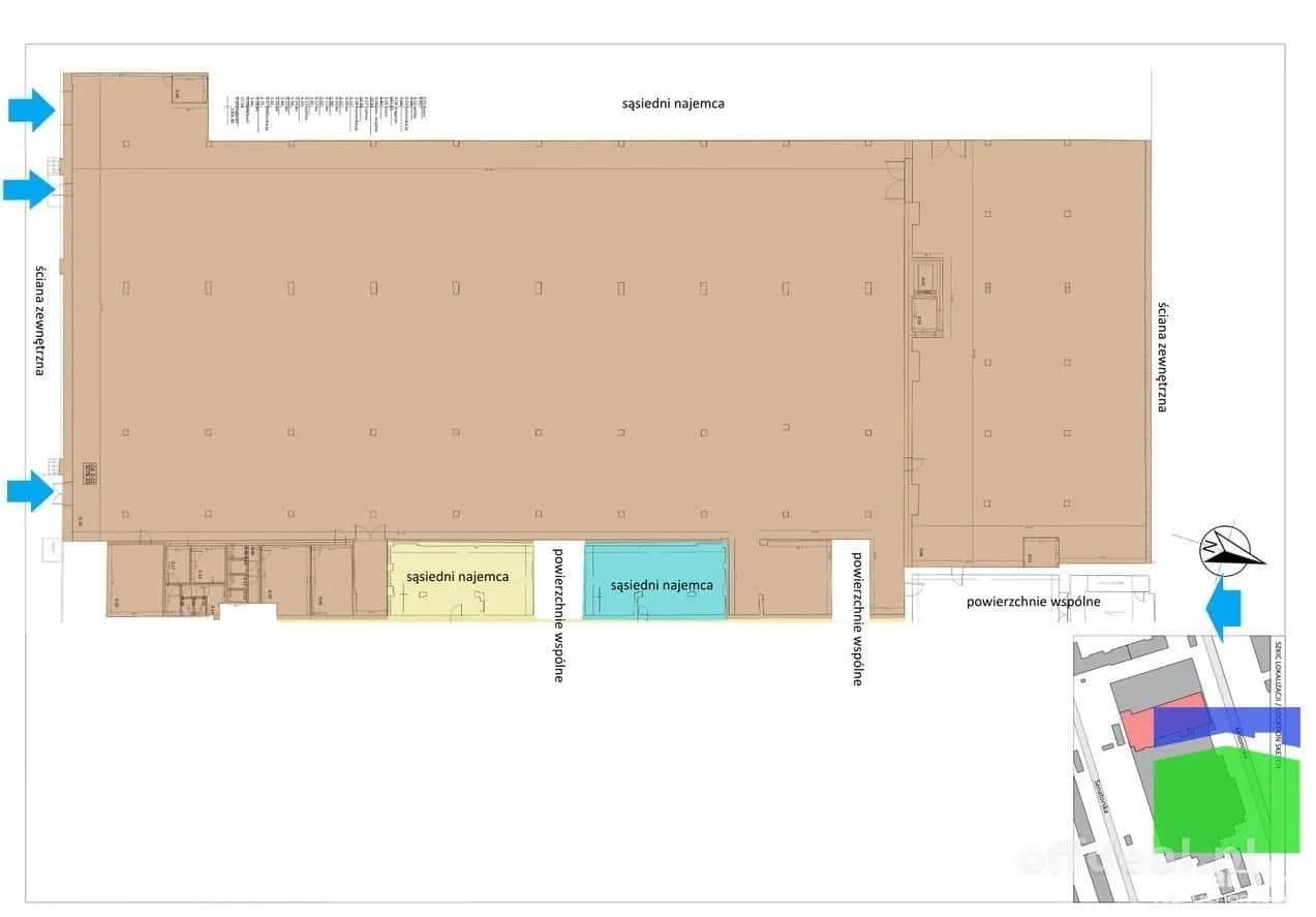 Górna - hala na parterze 3080 m2 ul. Senatorska