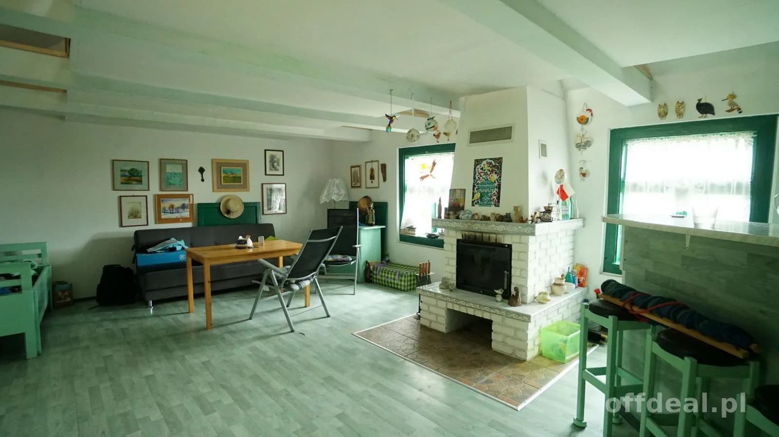Domek ukryty w małym lesie, blisko rzeki, Cieciory gm. Turośl