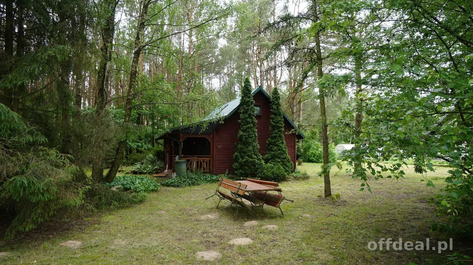 Domek ukryty w małym lesie, blisko rzeki, Cieciory gm. Turośl