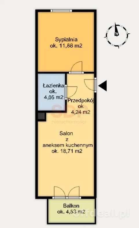 Port Popowice | 40 m2 | 2 pokoje | Zieleń za oknem