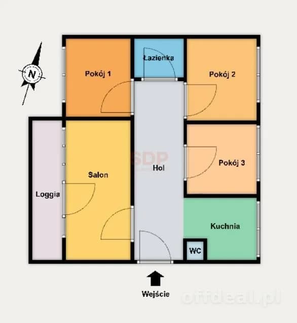 4-room apartment for sale in Łódź, Widzew | 72.8 m²