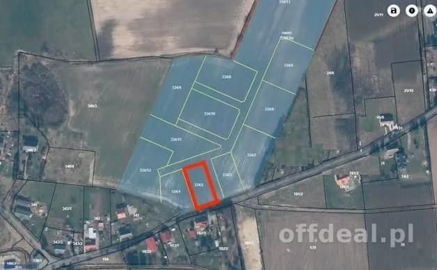 Czernin uzbrojona działka budowlana o pow. 1620 m2