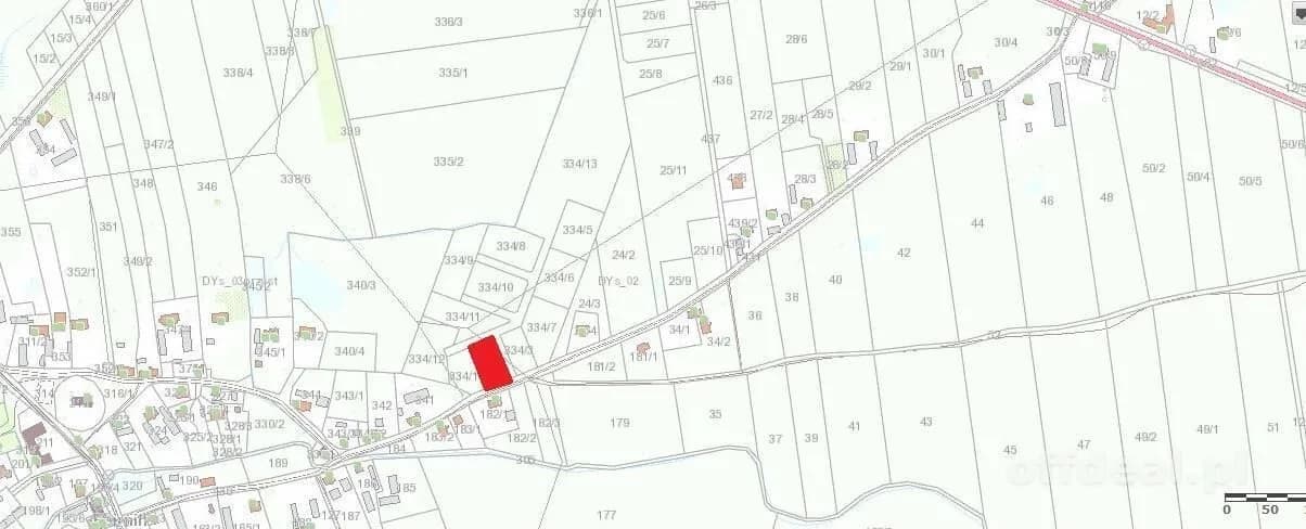 Czernin uzbrojona działka budowlana o pow. 1620 m2