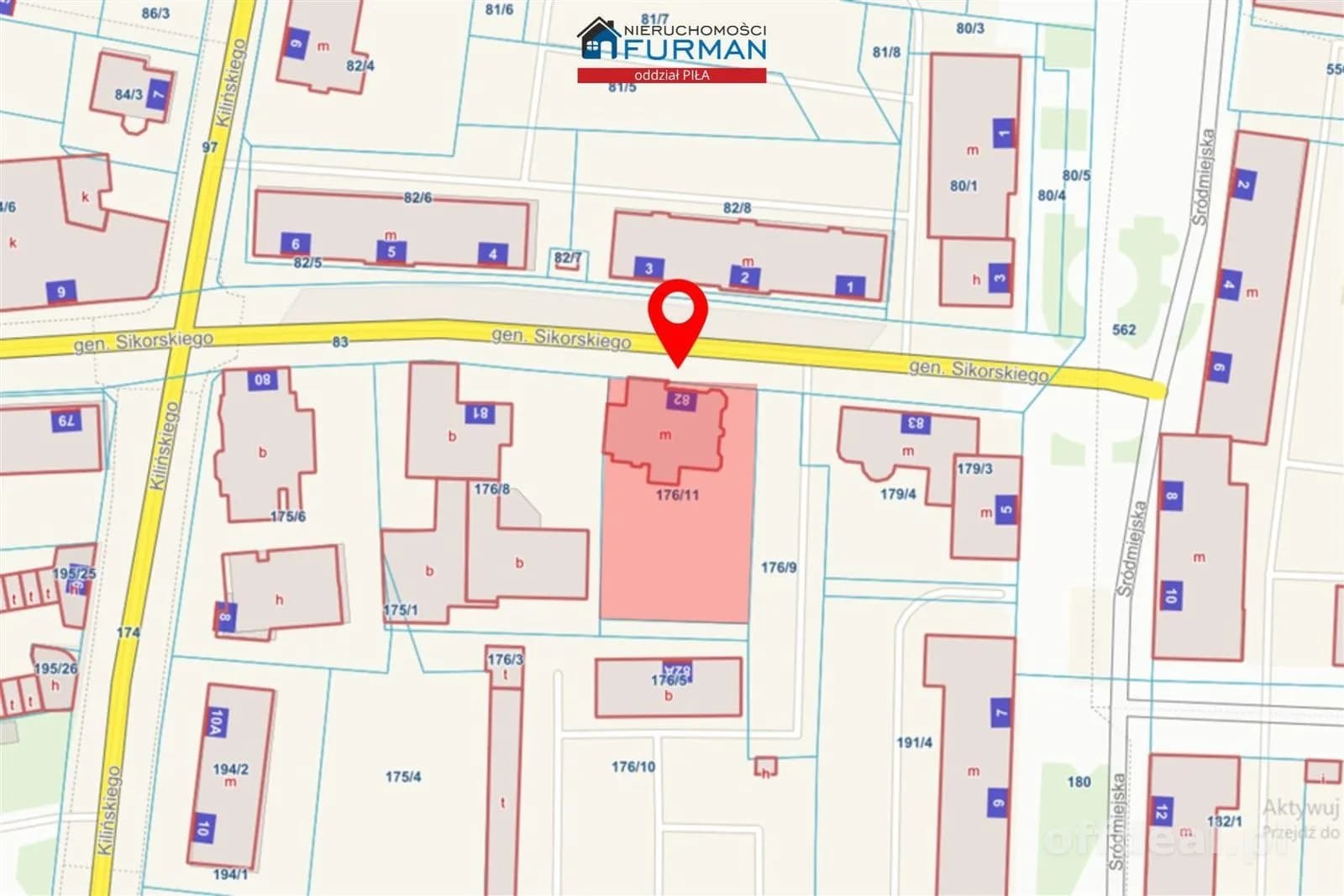 Obiekt|Serce Piły|Usługa+Mieszkania|Własny Parking