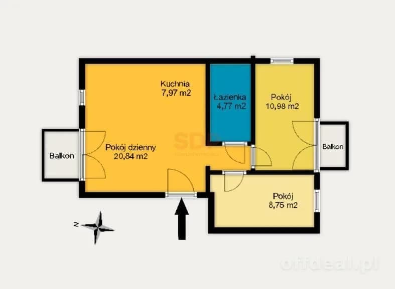 Duży salon o pow. 20,84m2, garaż i komórka w cenie