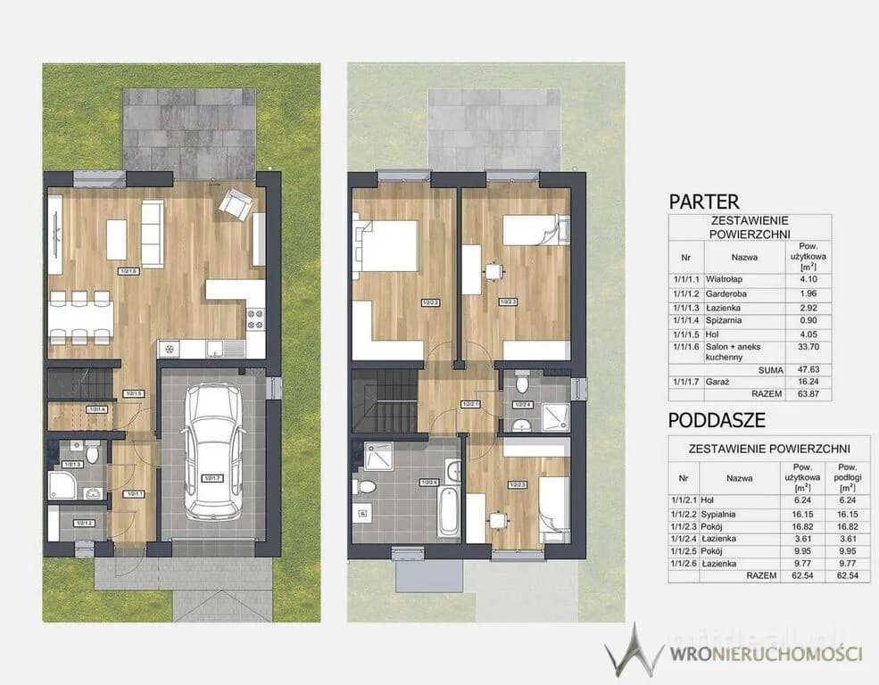 Nowoczesny dom z garażem | 110 m² | duża działka