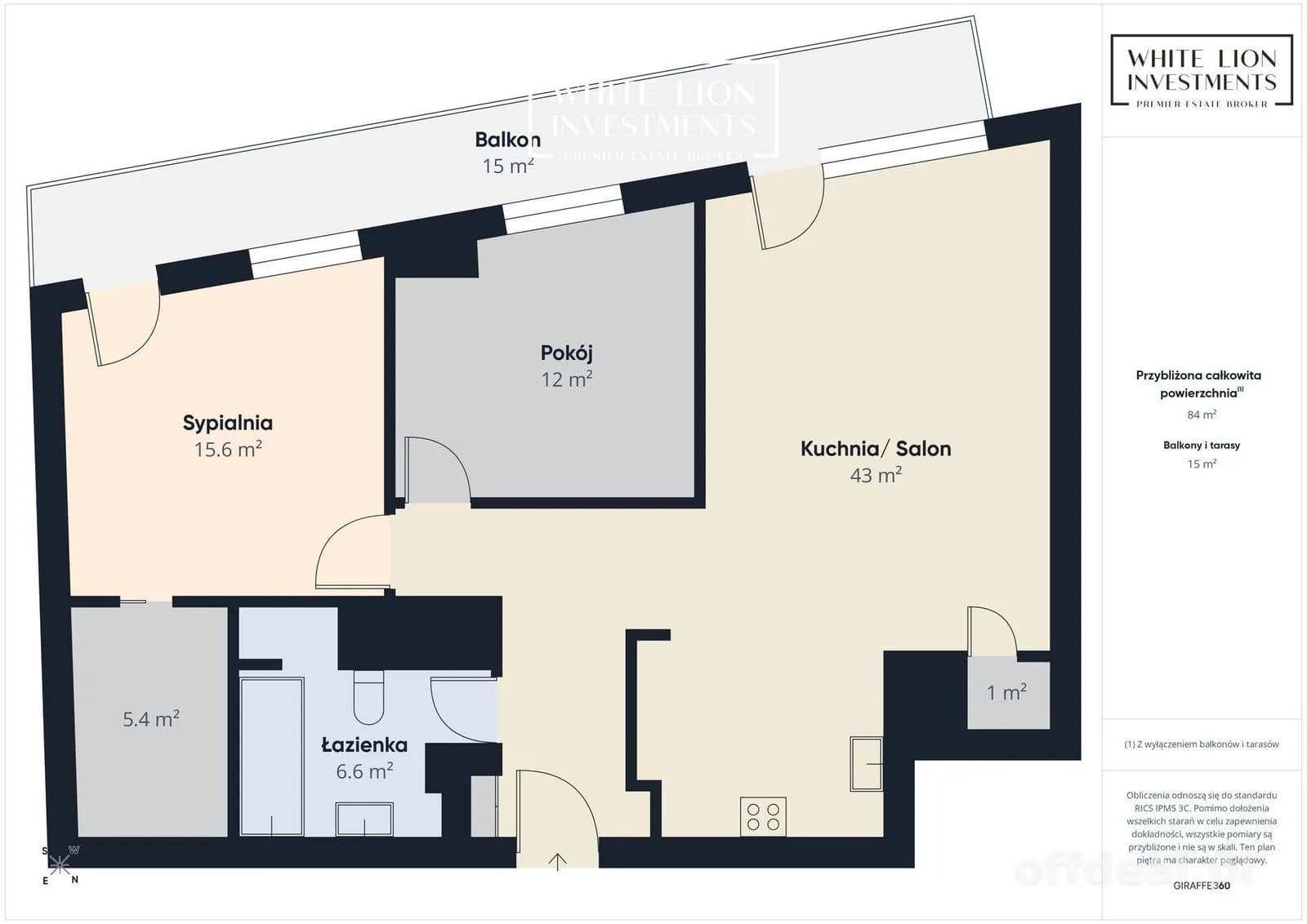 Cichy apartament z widokiem na zieleń | 84 m² | Mokotów