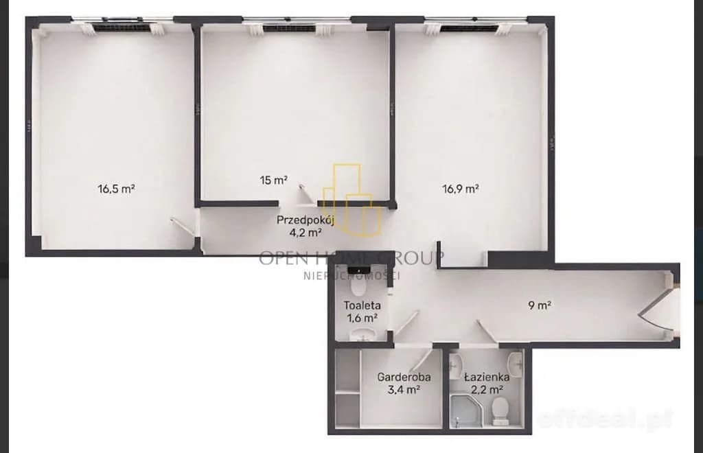 Zdjęcie 3: Mieszkanie, 3 pokoje, 72 m², Jelenia Góra