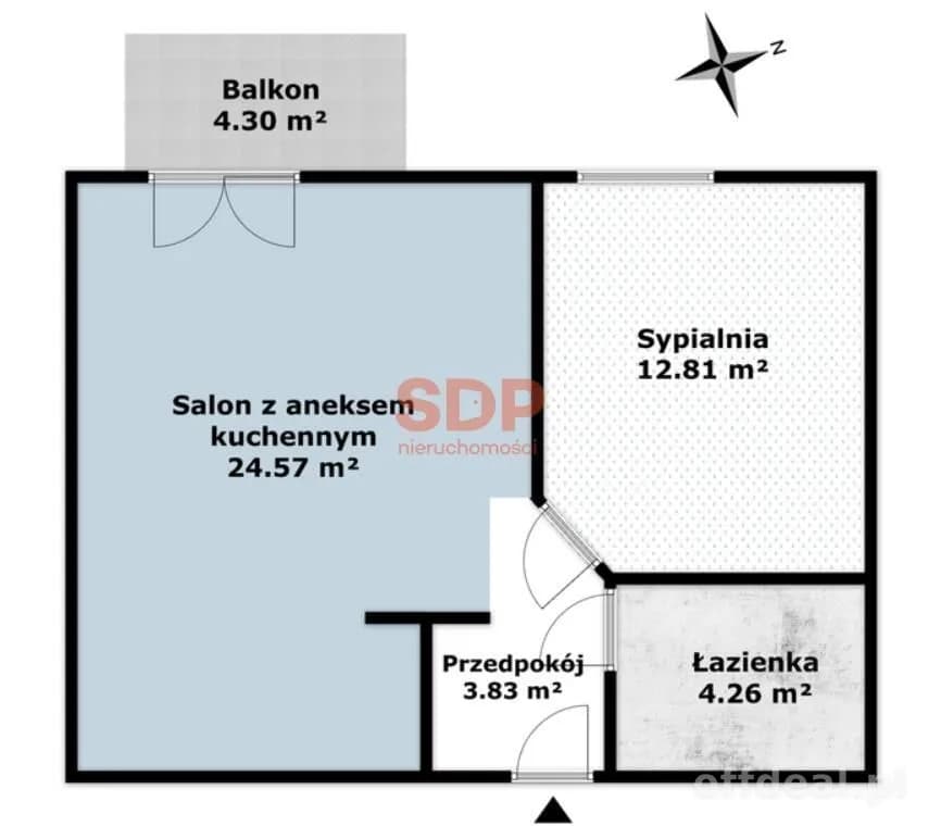 2-Zimmer Wohnung zum Verkauf in Wrocław, Fabryczna, Pracze Odrzańskie | 45,47 m²