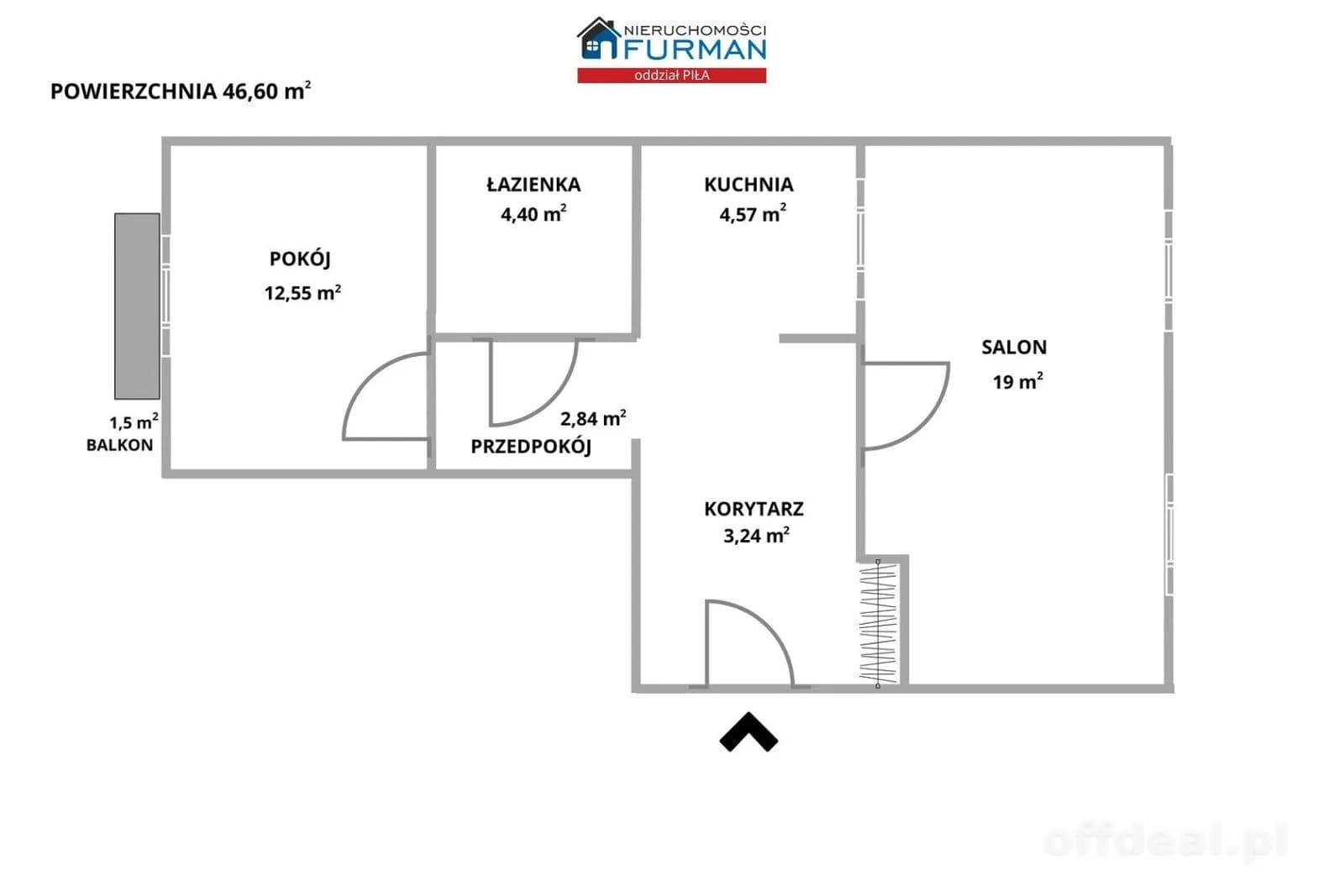 Photo 13: Appartement, 2 rooms, 47 m², Piła