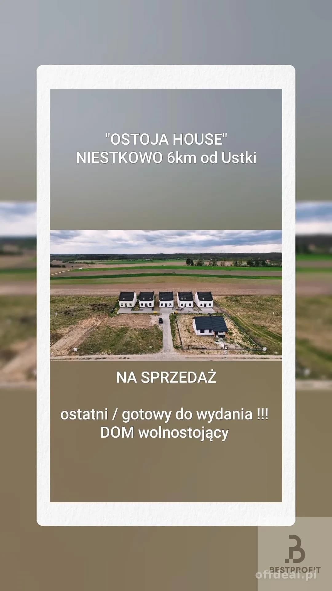 NOWY dom wolnostojący/Niestkowo/8km od plaży/Ustka