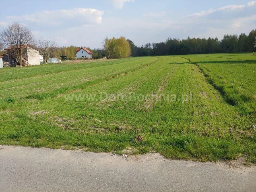 Dąbrówka k.Bochni wąska działka budowlana
