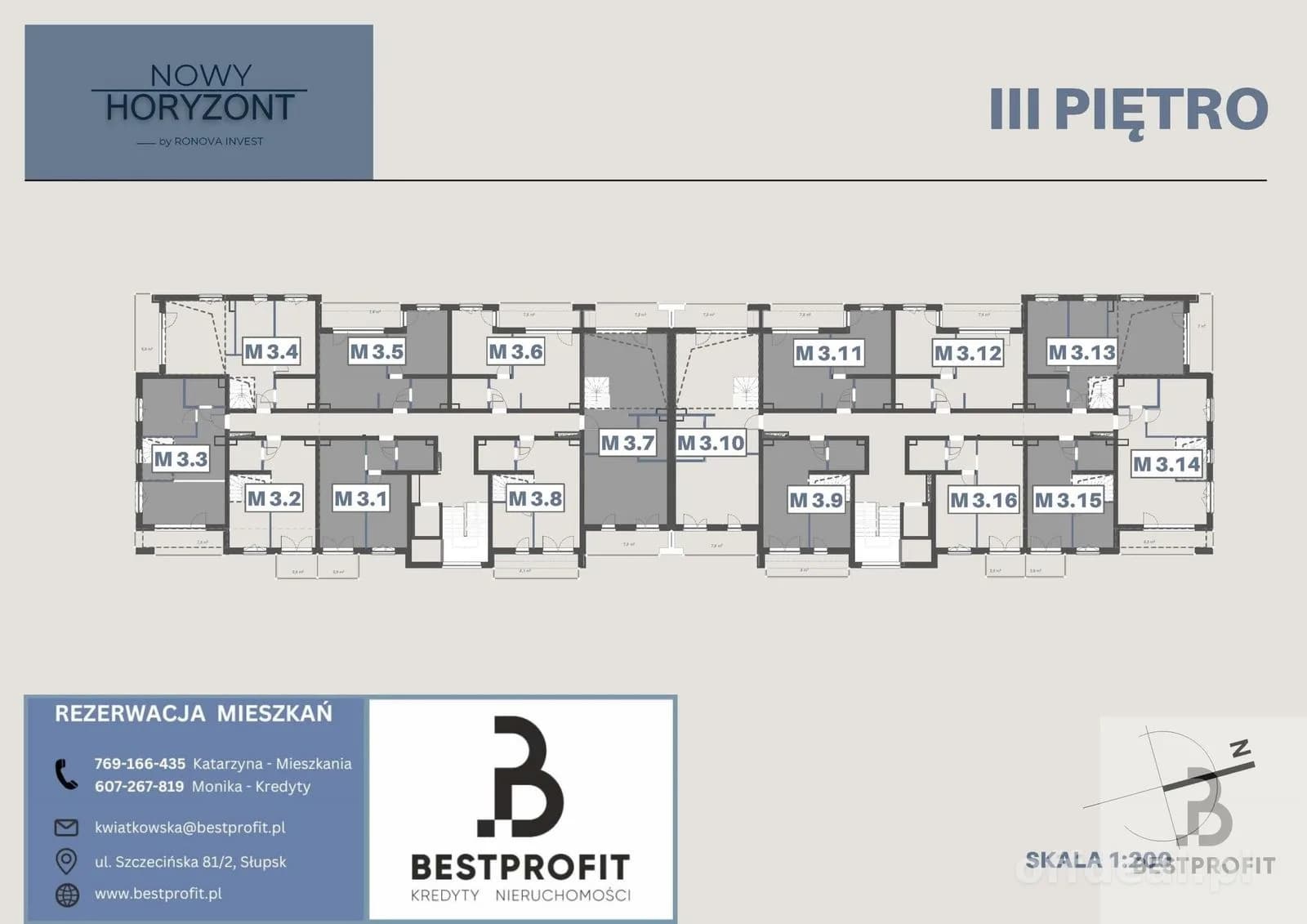 3-room apartment for sale in Słupsk | 54.6 m²