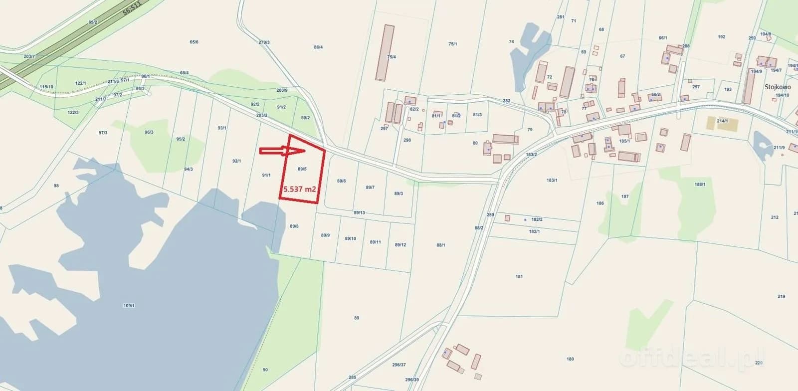 Grundstück zum Verkauf in Stojkowo | 5.537 m²