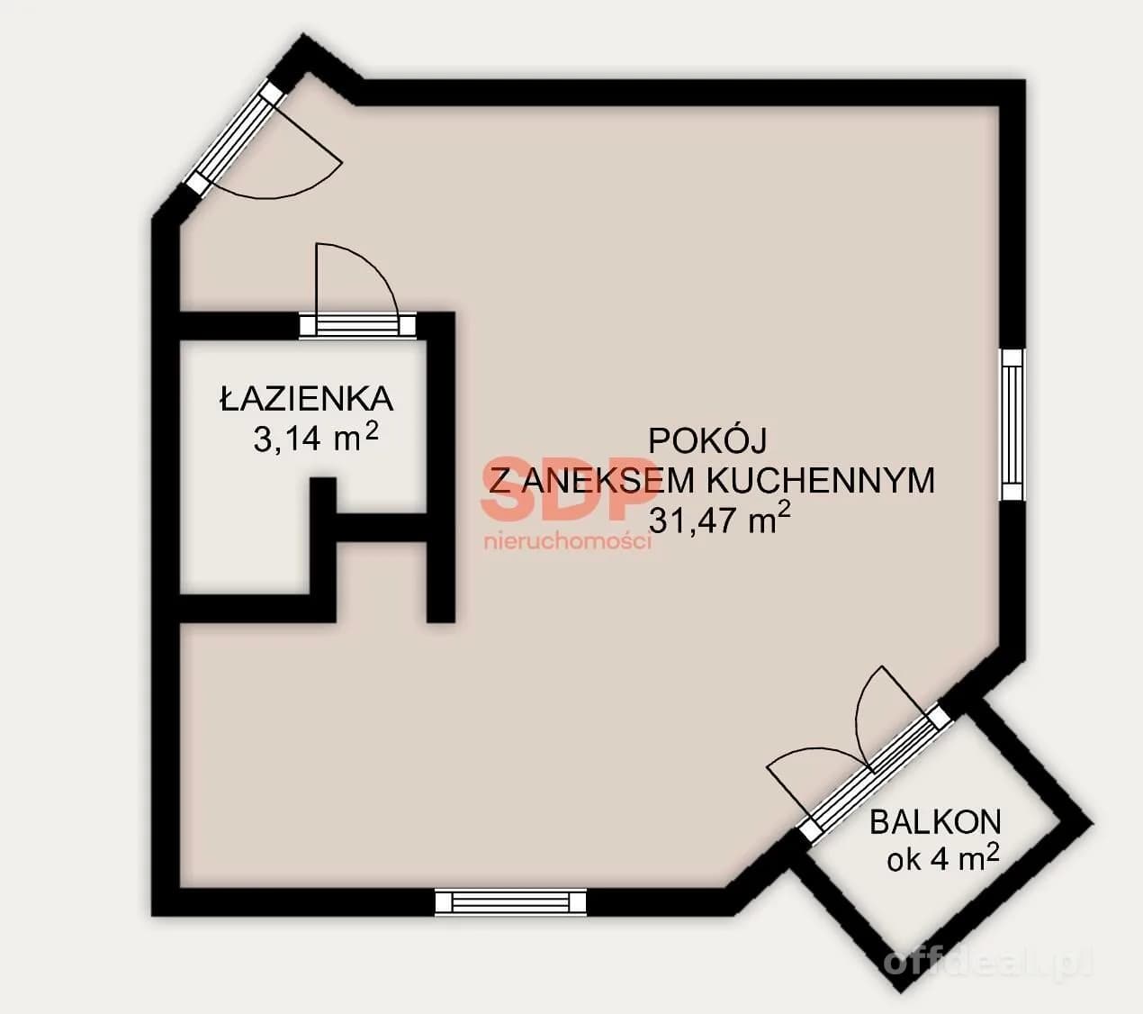 urokliwa kawalerka w odrestaurowanej kamienicy | balkon