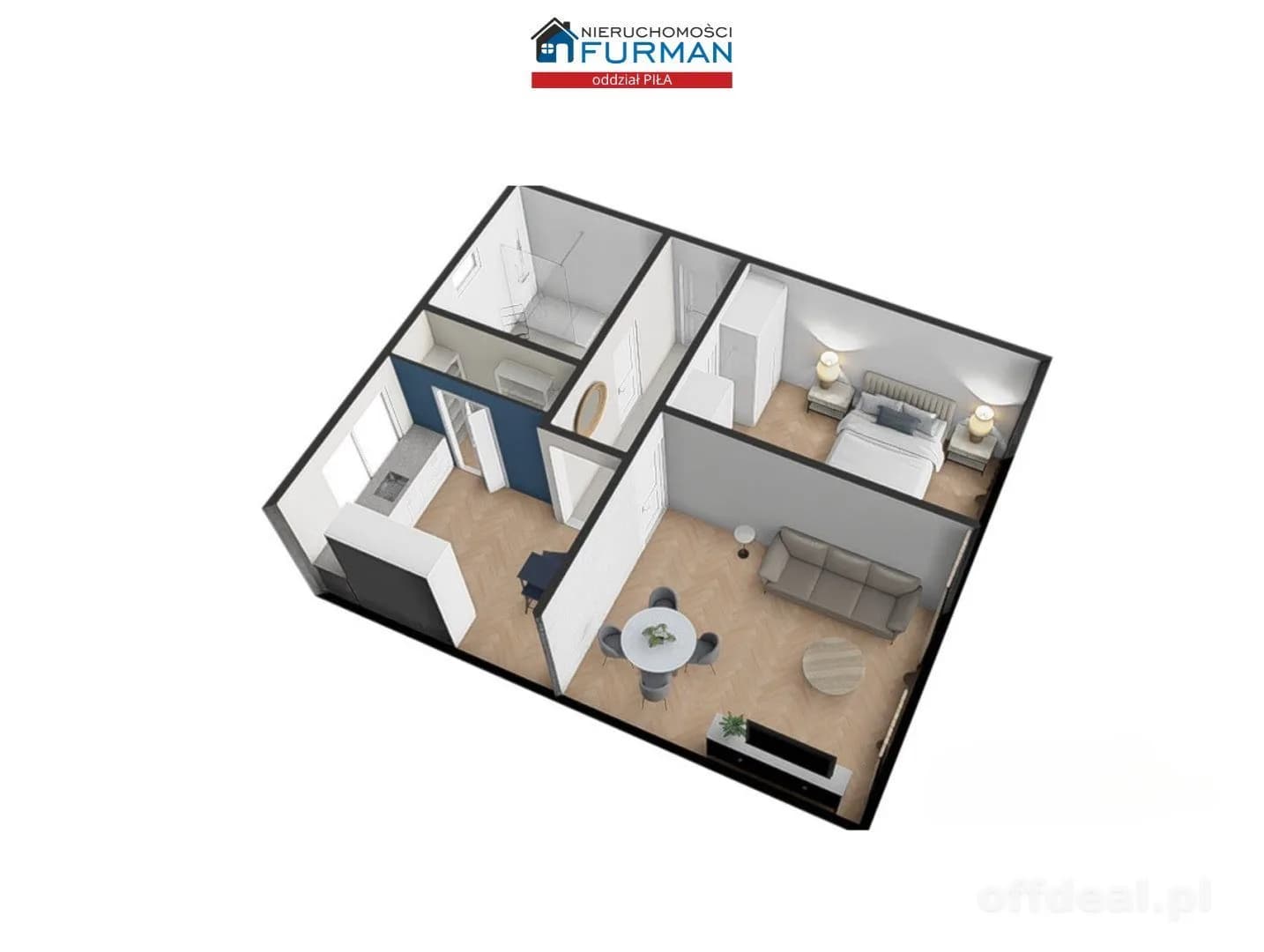 appartement à vendre à Dębogóra | 2 pièces | 53,26 m²