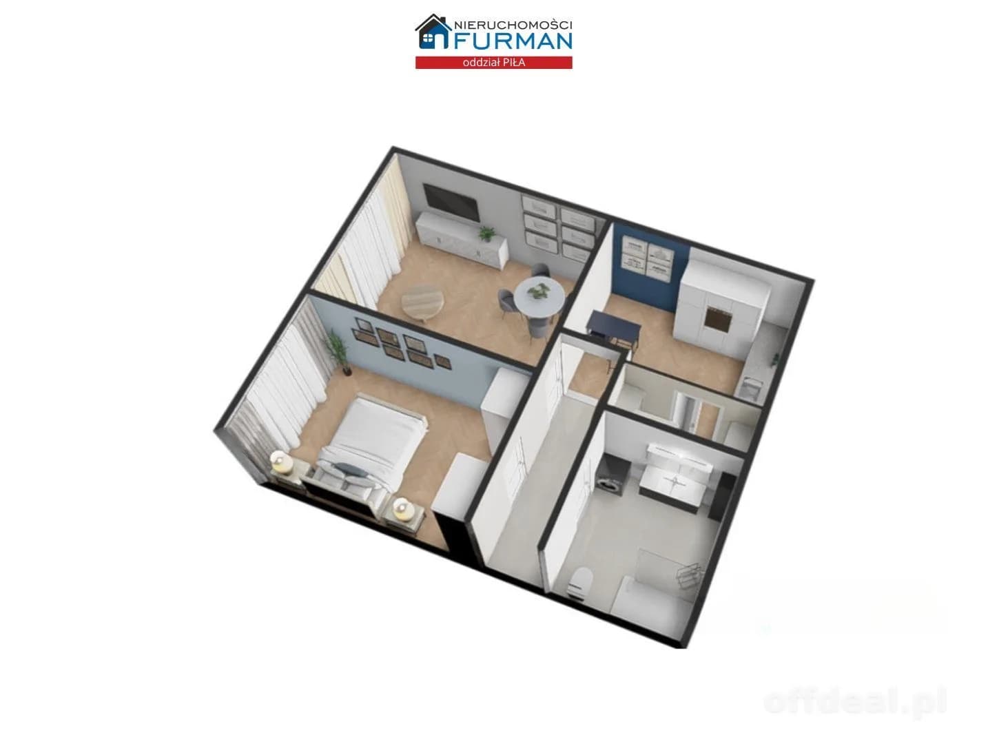 appartement à vendre à Dębogóra | 2 pièces | 53,26 m²