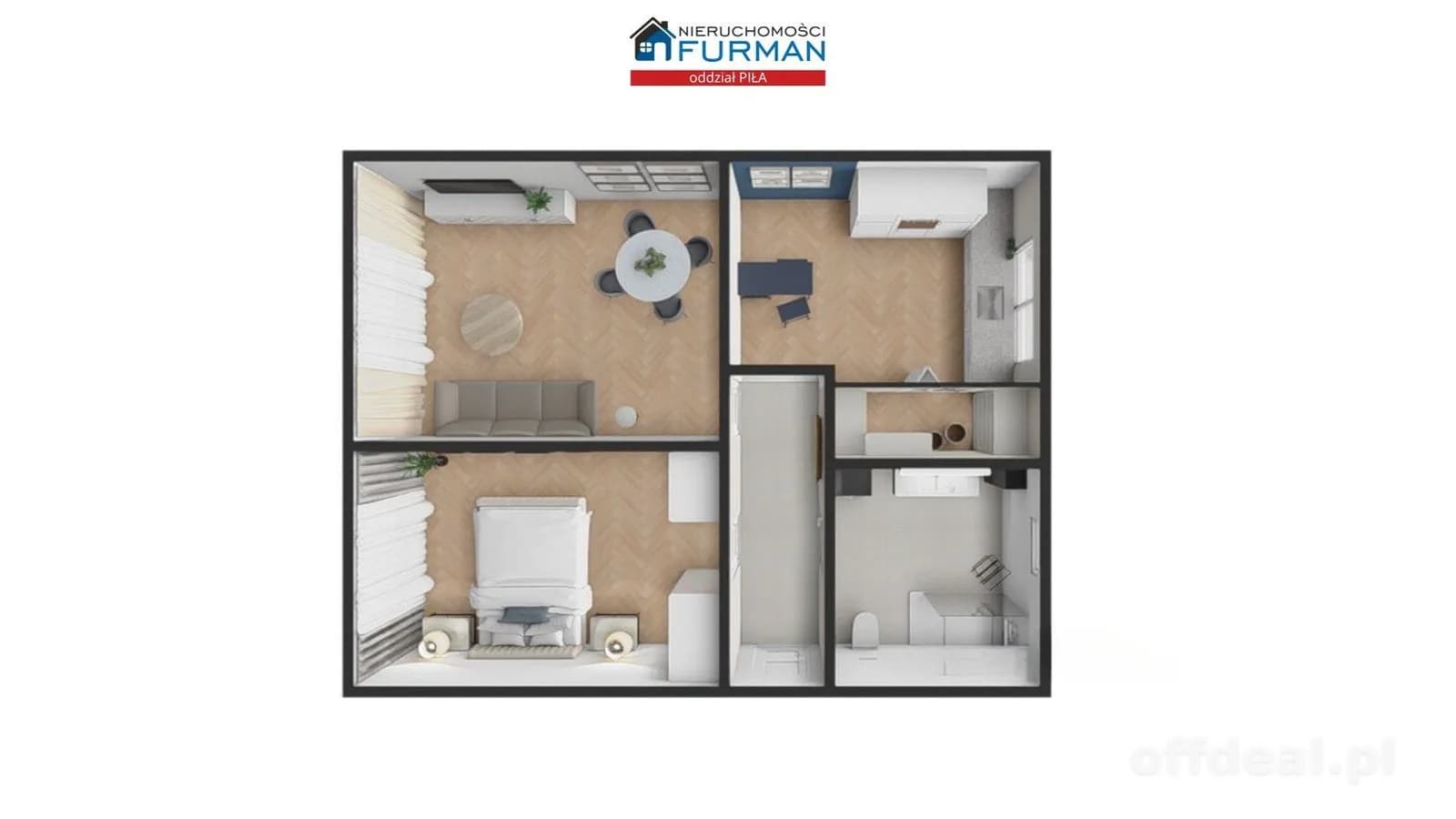 appartement à vendre à Dębogóra | 2 pièces | 53,26 m²
