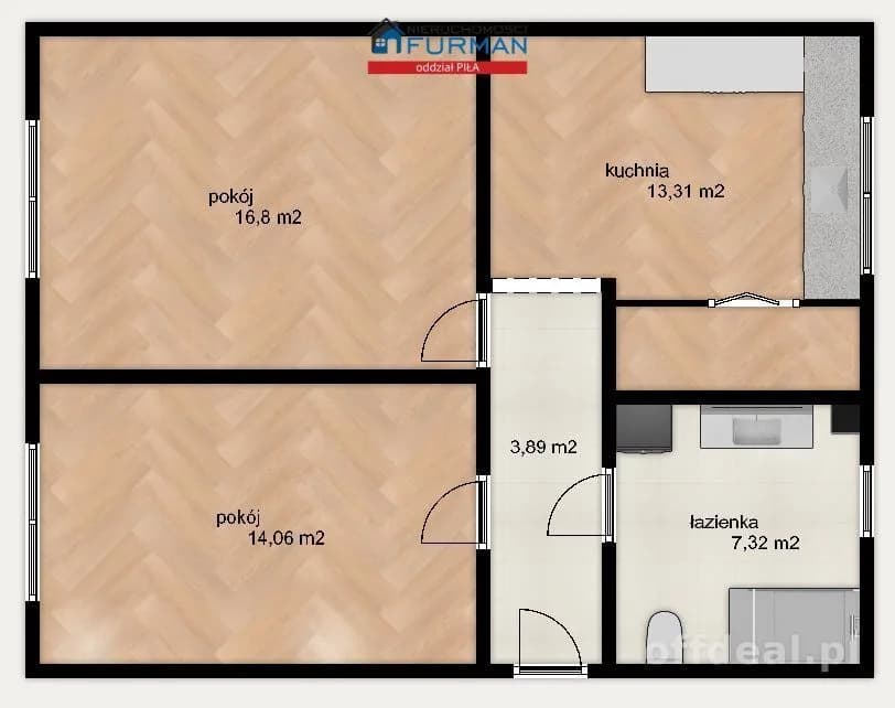 appartement à vendre à Dębogóra | 2 pièces | 53,26 m²