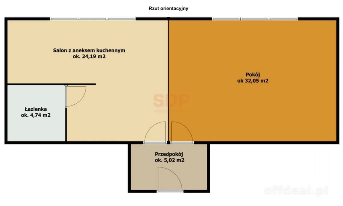 Przestronne mieszkanie z możliwością wydzielenia pokoi | Piwnica 28 m2