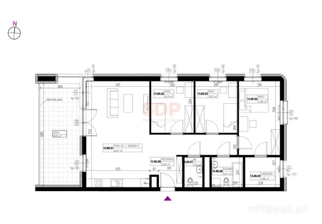 4-Zimmer Wohnung zur Miete in Wrocław, Krzyki, Tarnogaj | 88,9 m²