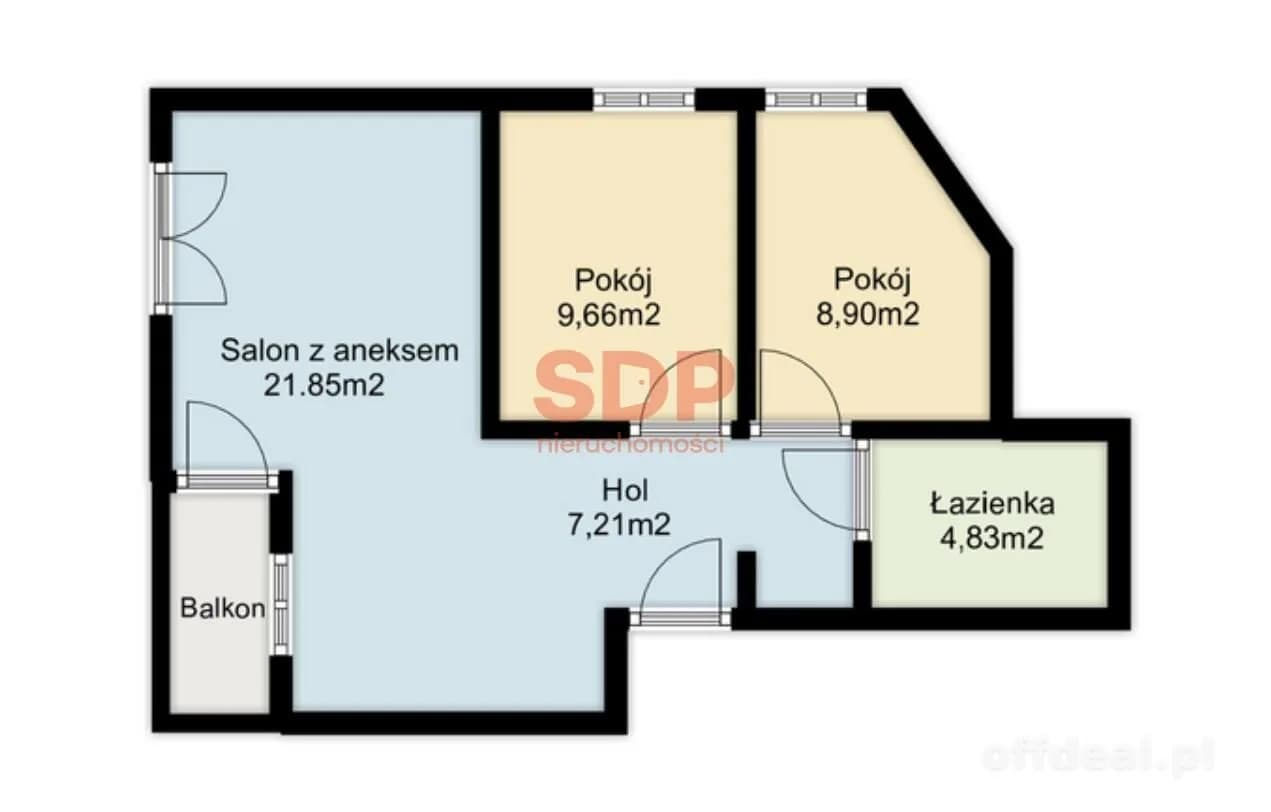 3-room apartment for sale in Wrocław, Krzyki, Partynice | 52.45 m²