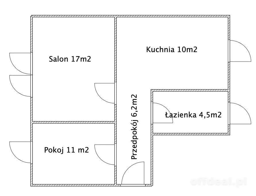 Nyska - 2 pokoje - 48m2 - Piwnica 10m2 - Parking