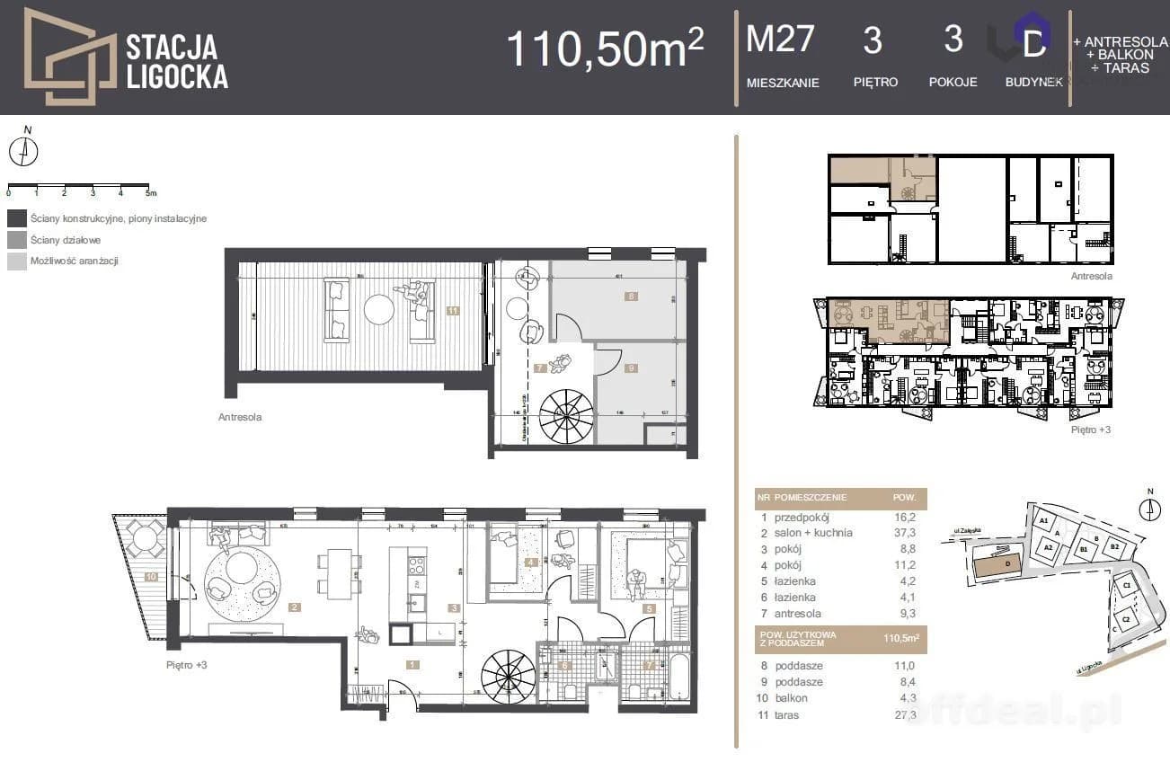 NOWE MIESZKANIA 3 POKOJE. BALKON, TARAS 27,3m2