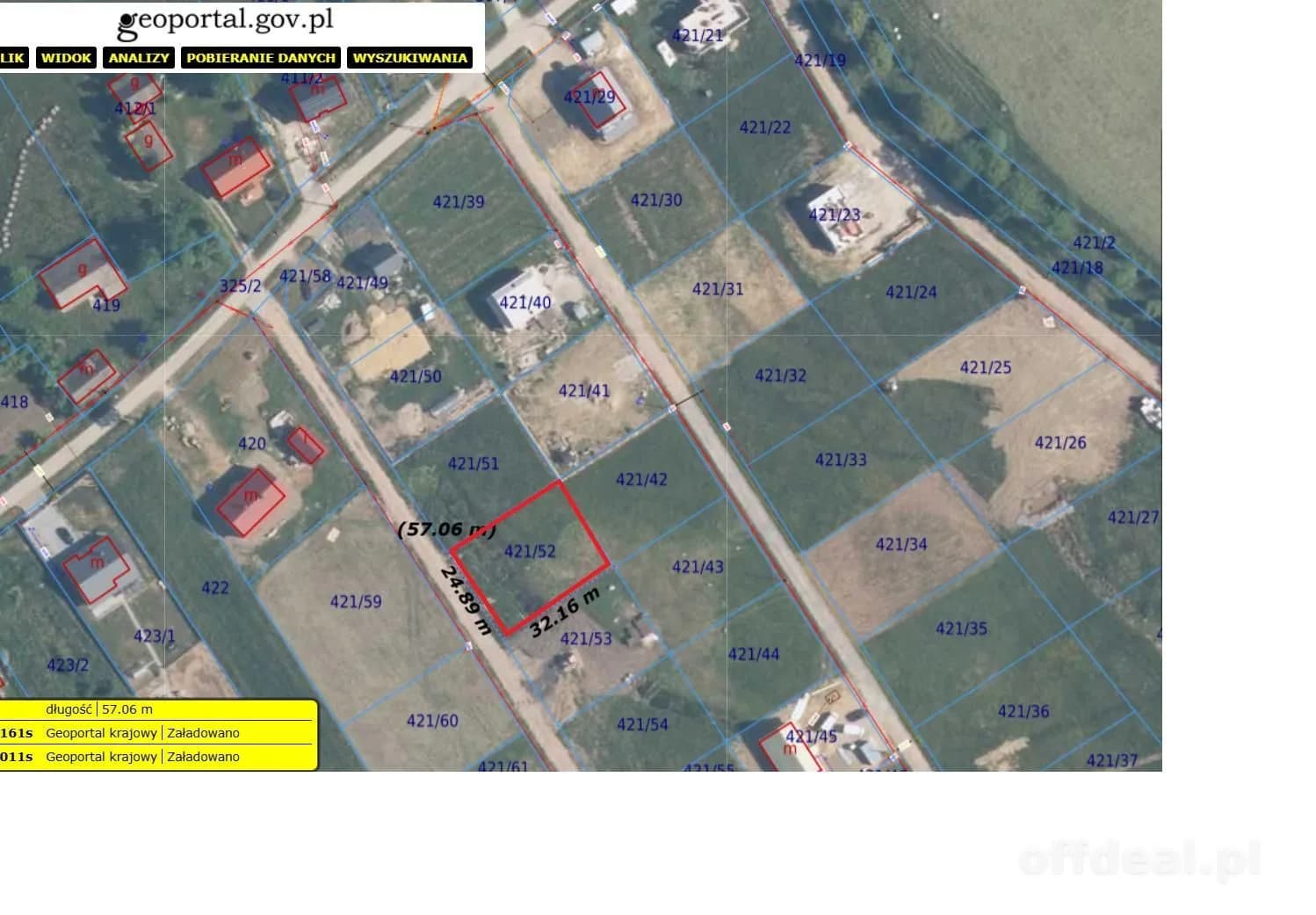 Ostrów Królewski działka budowlana 800m2