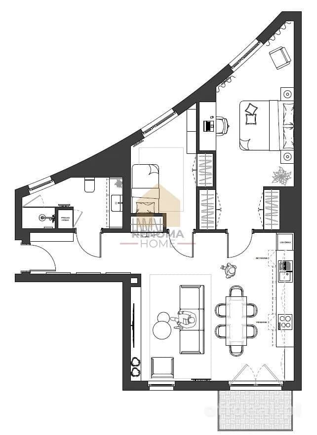 3-Zimmer Wohnung zum Verkauf in Wrocław, Krzyki, Ołtaszyn | 75 m²