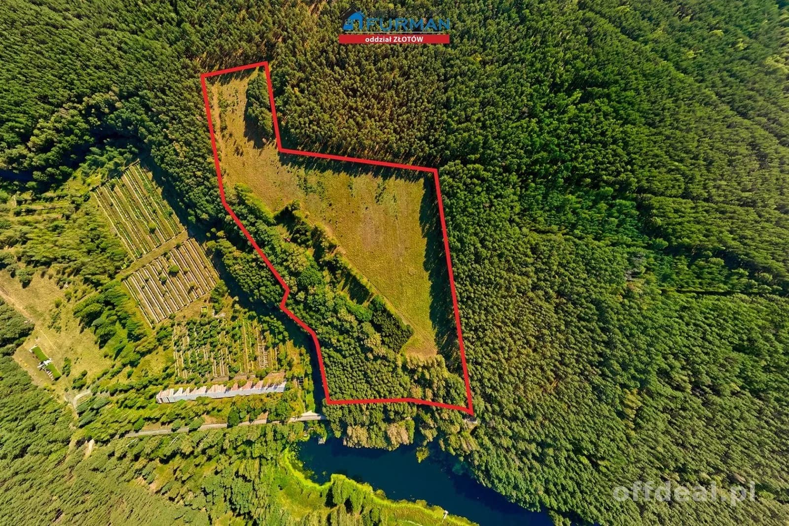 Działka pod agroturystykę przy rzece, Zabrodzie