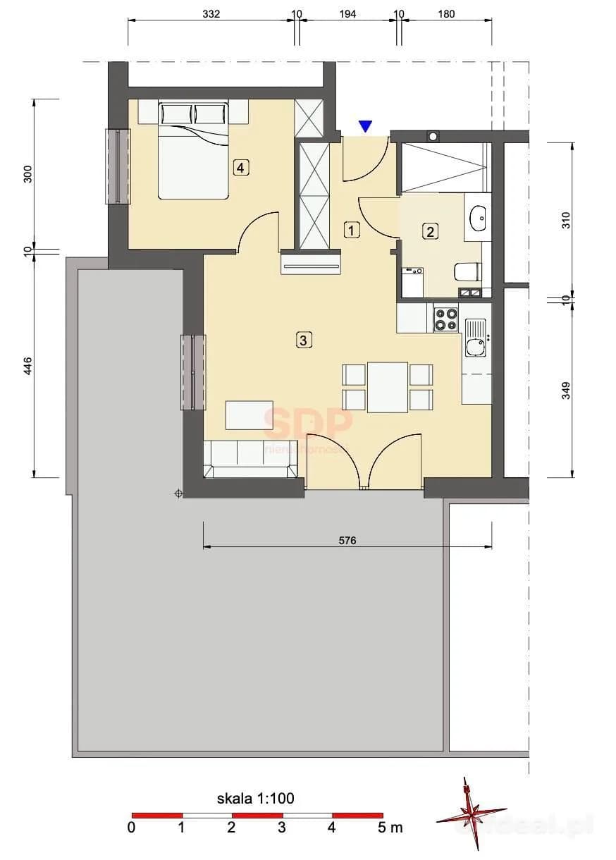 Apartament z potencjałem SPA – taras 46,47 m²