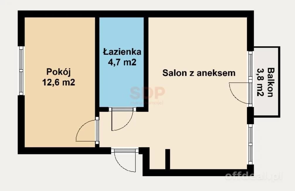 2-Zimmer Wohnung zum Verkauf in Kiełczów | 43,05 m²