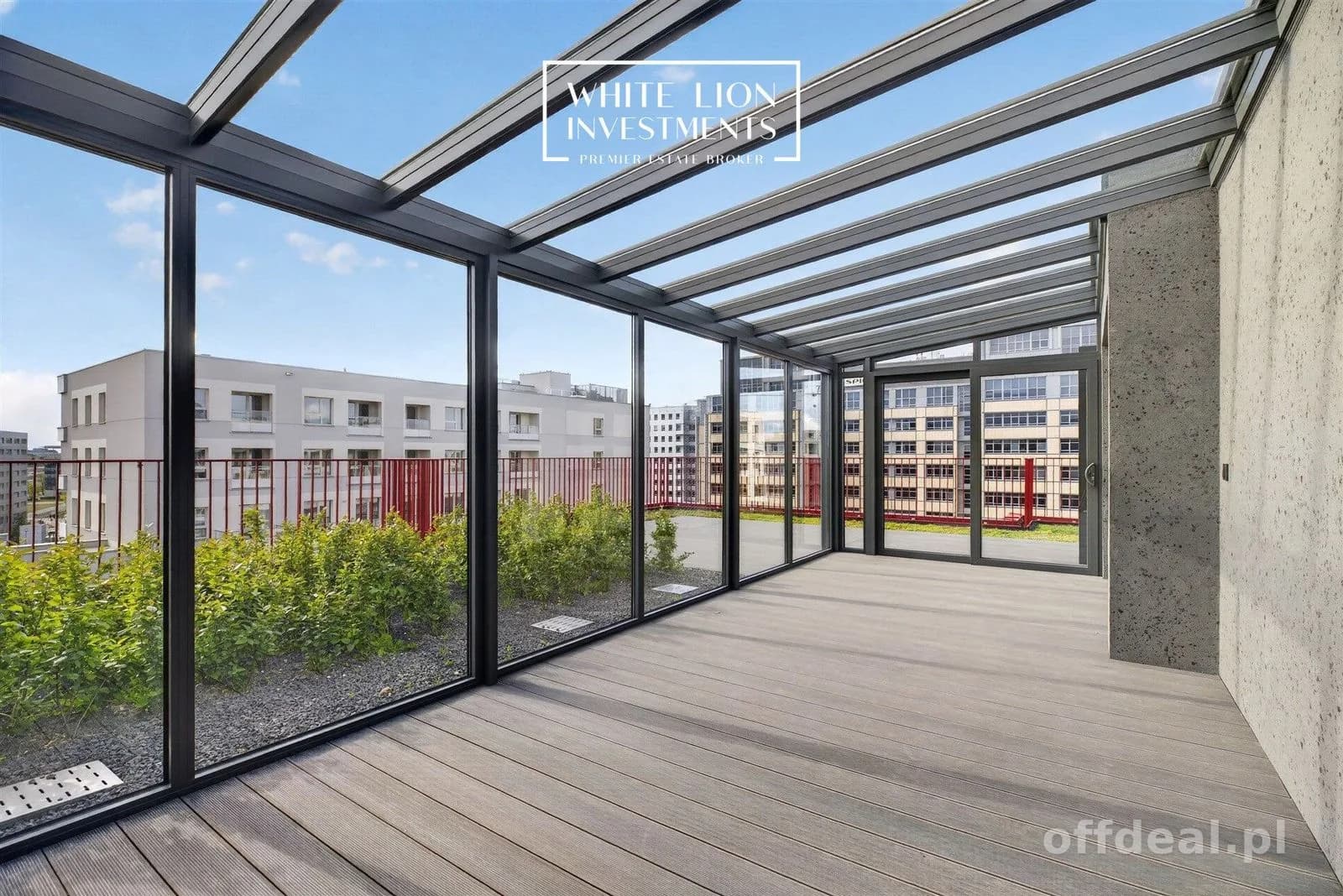 Penthouse z prywatnym ogrodem na dachu