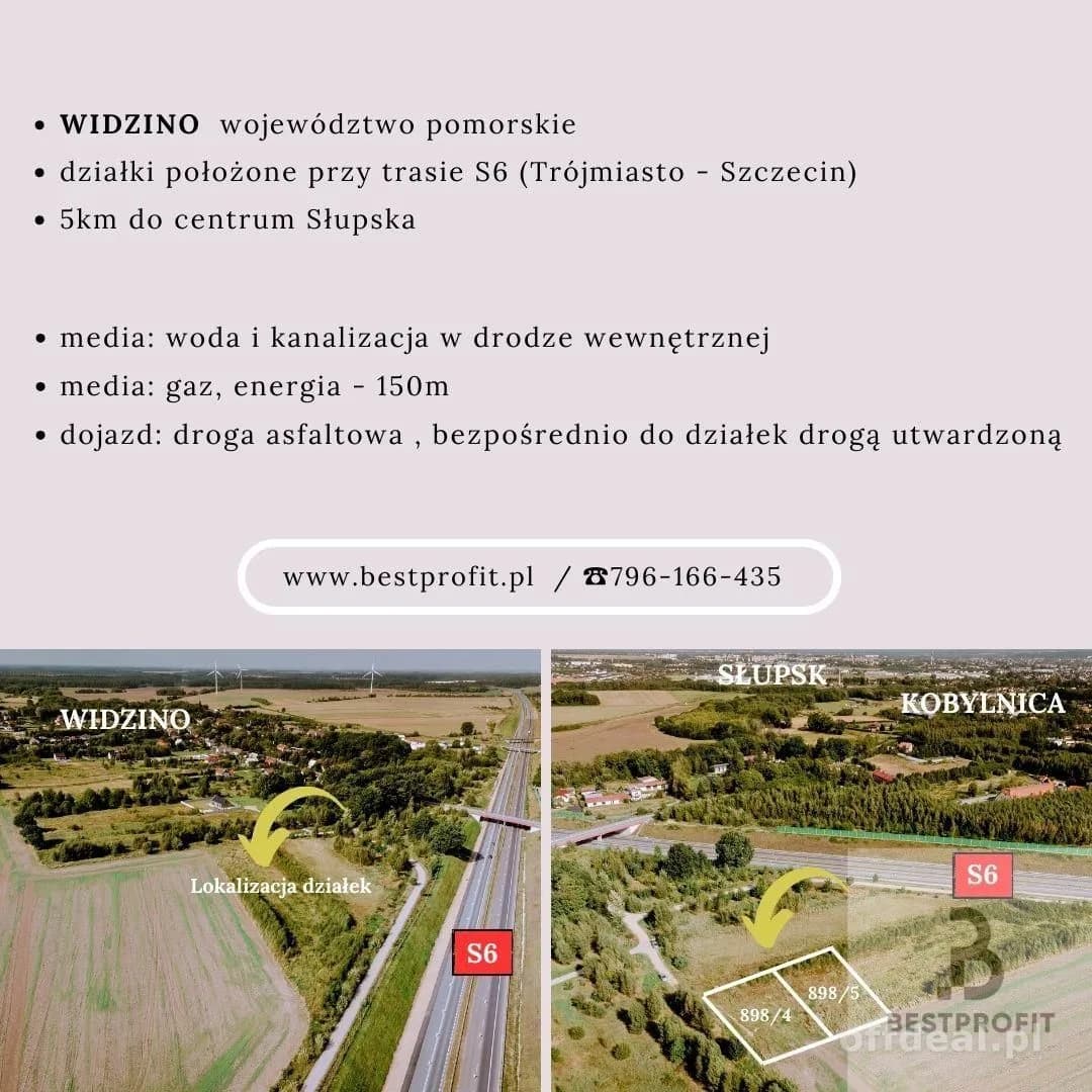 Na sprzedaż działka usługowo mieszkalna Widzino koło Słupska
